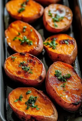 Garlic Butter Roasted Sweet Potatoes