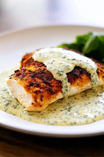 Chicken in Basil Cream Sauce