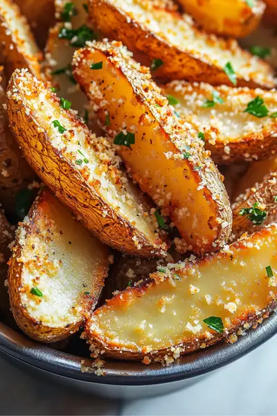 Baked Garlic Parmesan Potato Wedges