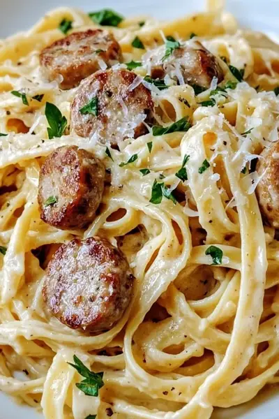 White Pasta With Sausage