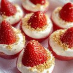 Strawberry Deviled Cheesecake