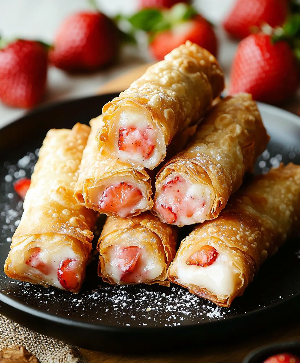 Strawberry Cheesecake Eggrolls