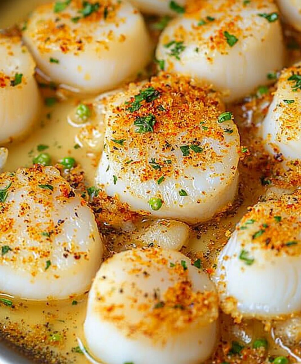 Baked Scallops Dish