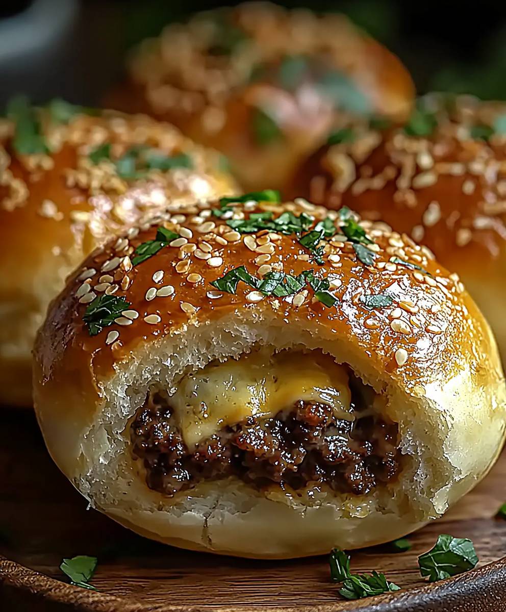 Garlic Parmesan Cheeseburger Bombs