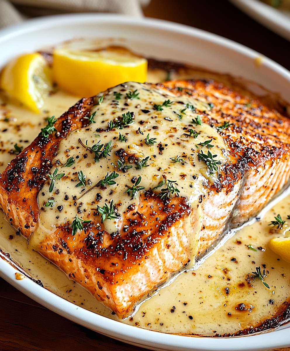 Baked Boursin Salmon