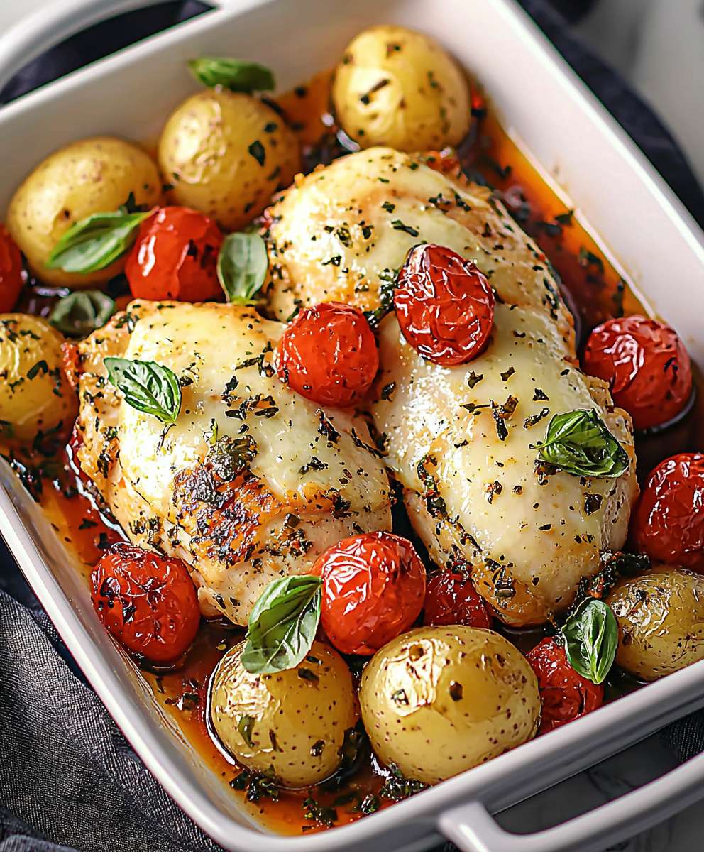 Caprese Chicken Potatoes