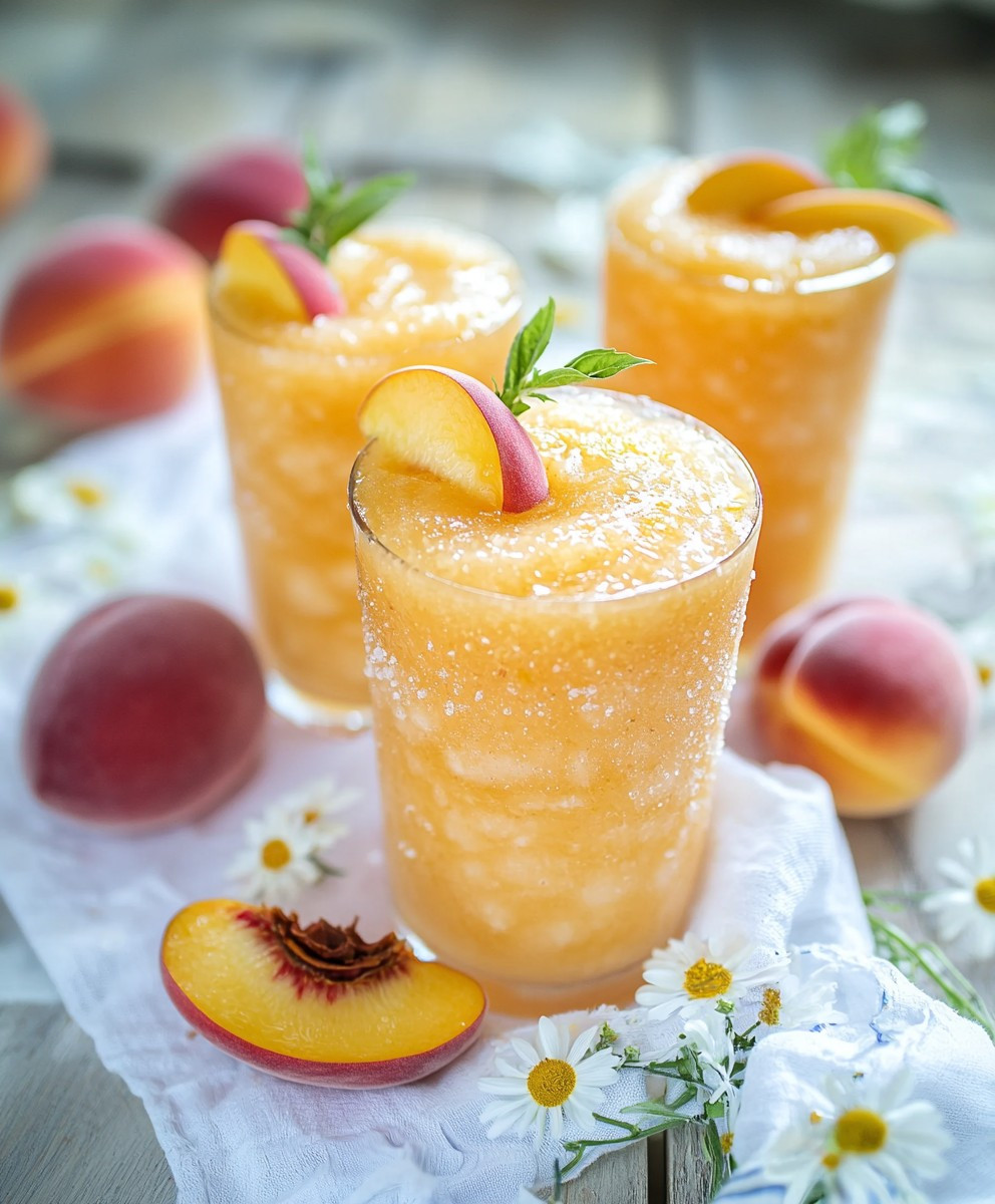 Peach White Wine Slushies