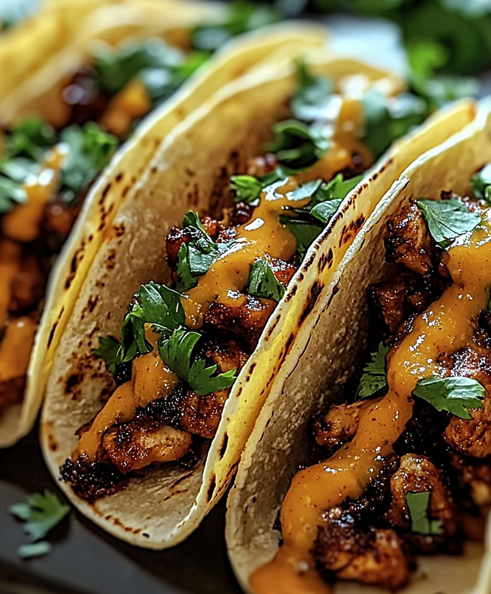 Garlic Butter Honey BBQ Tacos
