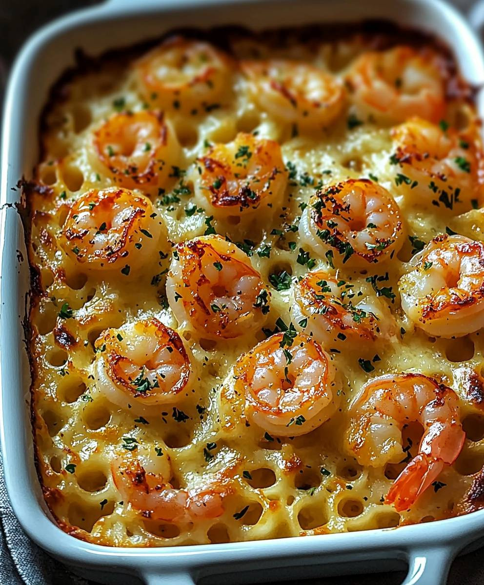 Shrimp Scampi Pasta Bake