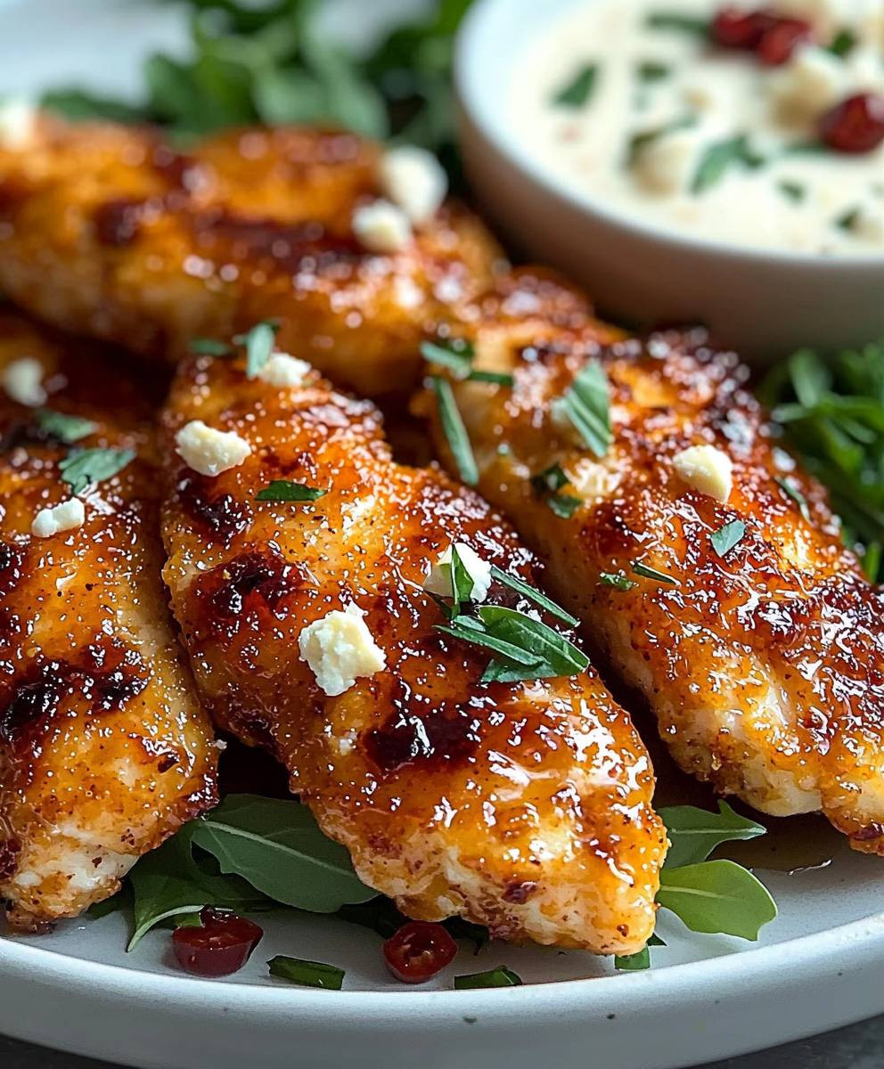 Crispy Hot Honey Feta Chicken