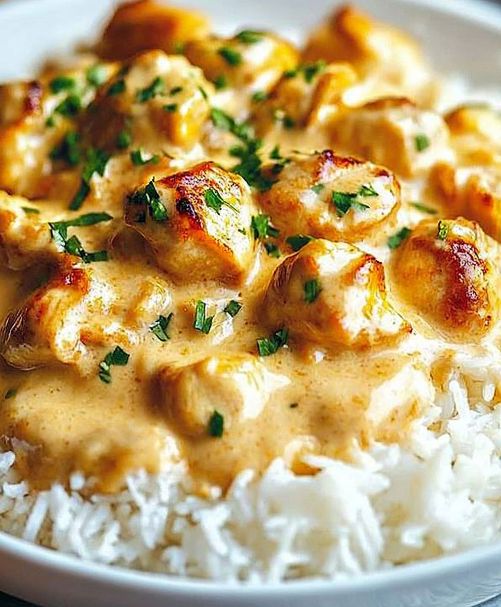 Creamy Smothered Chicken Rice