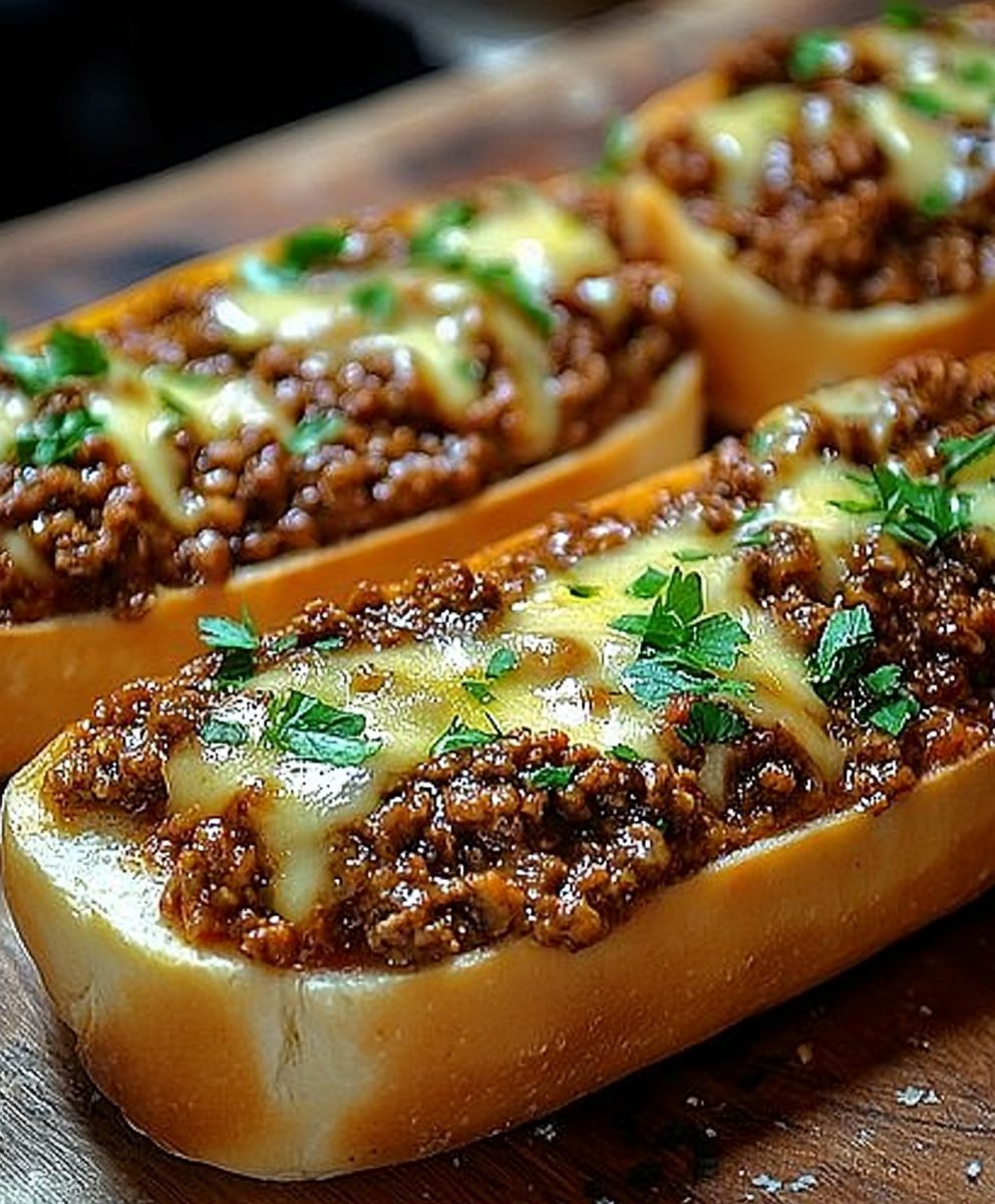 Italian garlic bread sloppy joes