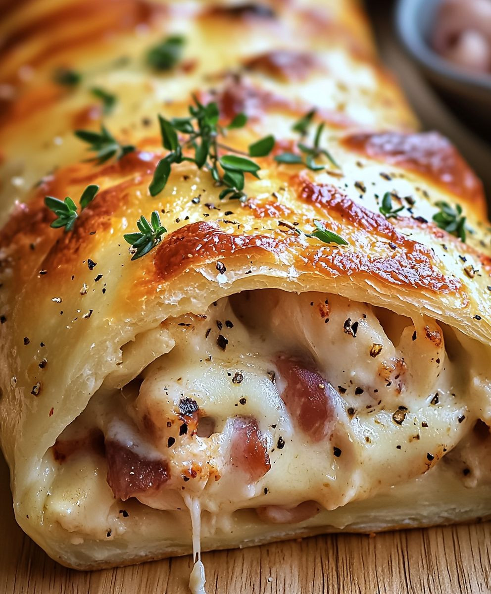Chicken Cordon Bleu Stromboli