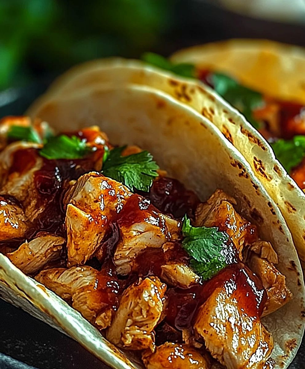 Garlic Butter Honey BBQ Tacos