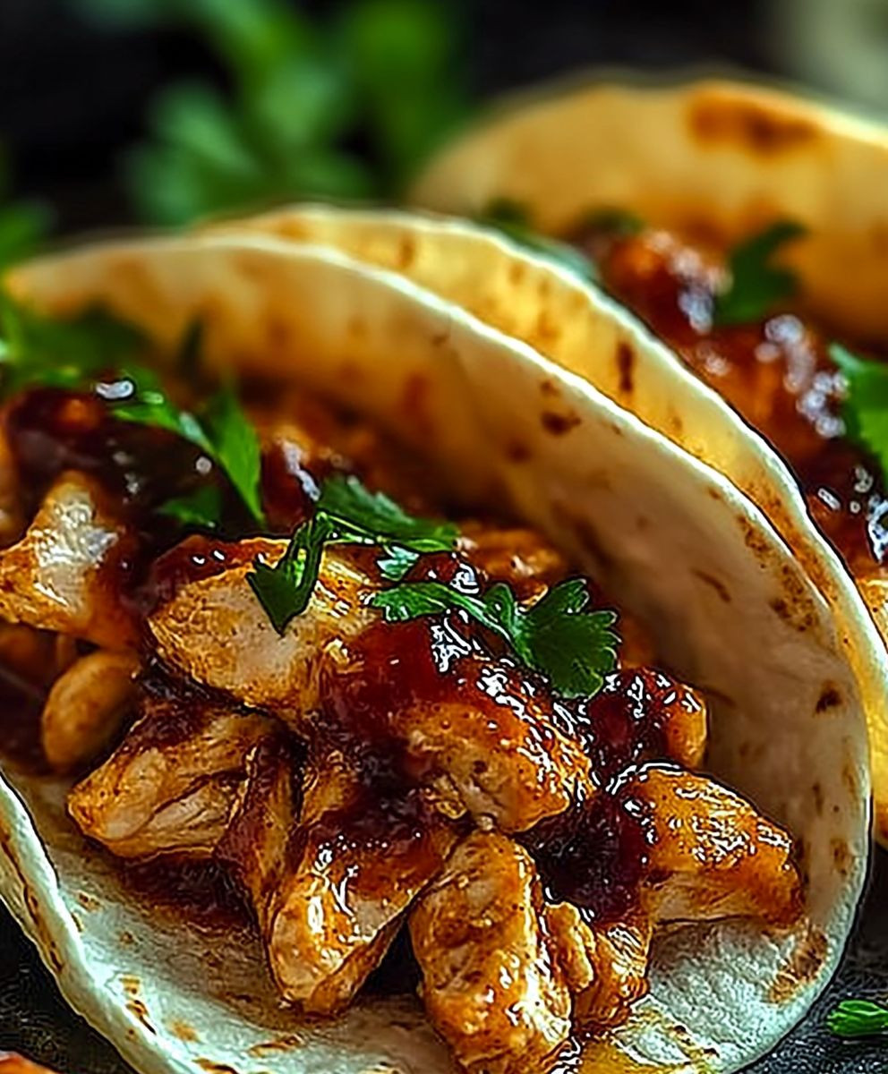 Garlic Butter Honey BBQ Tacos