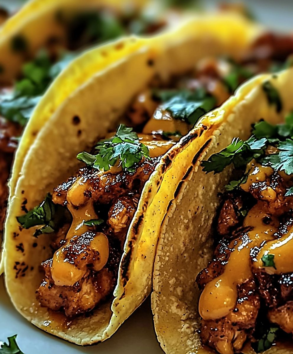 Garlic Butter Honey BBQ Tacos