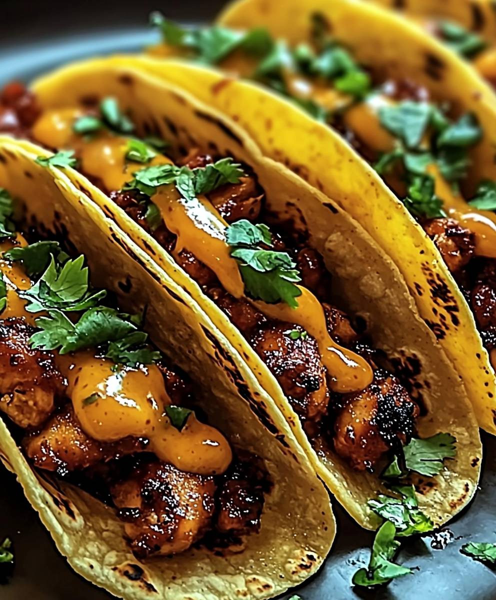 Garlic Butter Honey BBQ Tacos