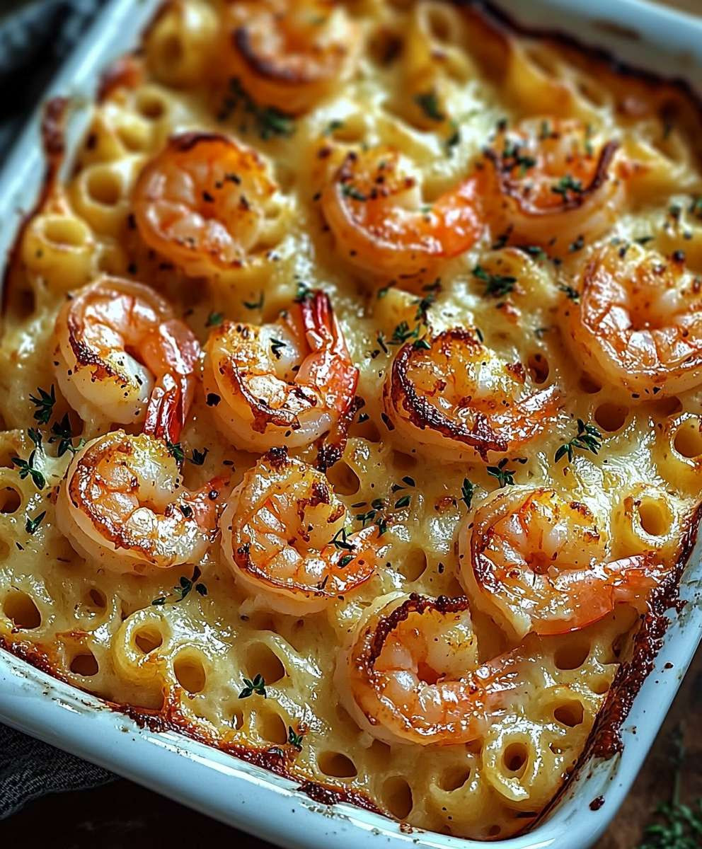 Shrimp Scampi Pasta Bake