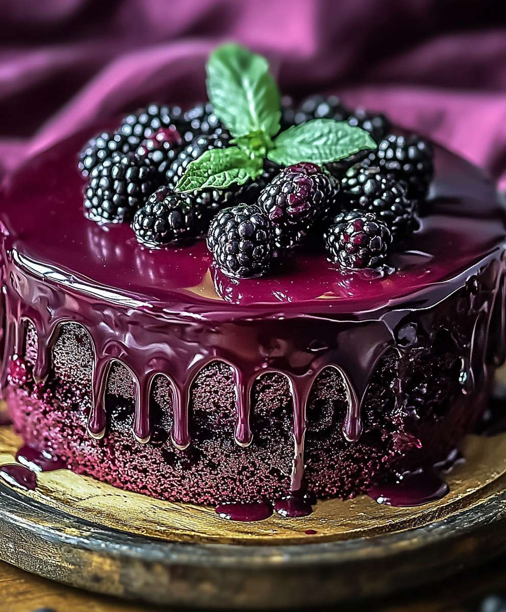 Blackberry Velvet Cake