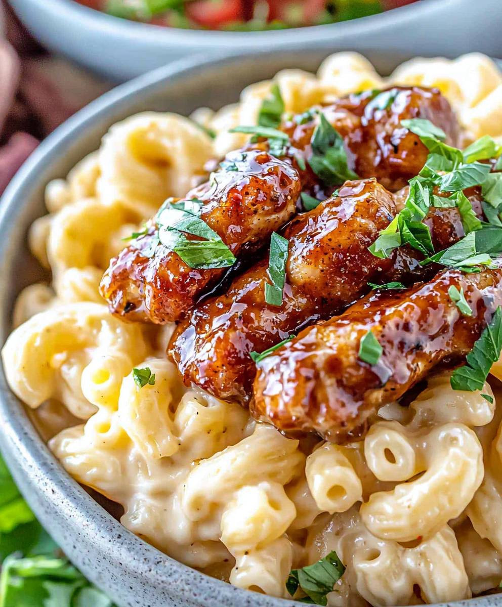 Honey Pepper Chicken Mac and Cheese