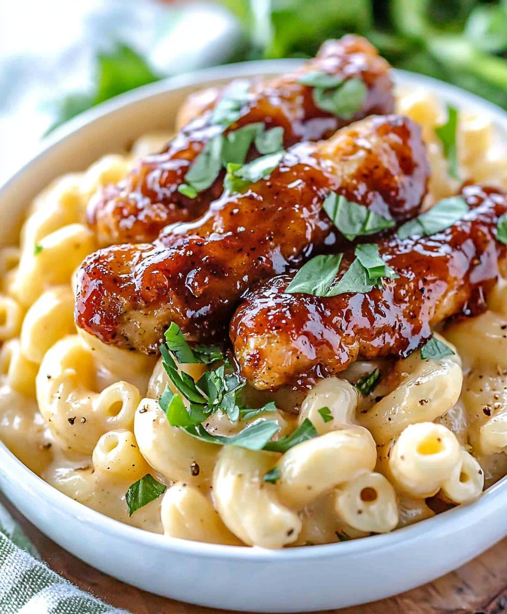 Honey Pepper Chicken Mac and Cheese
