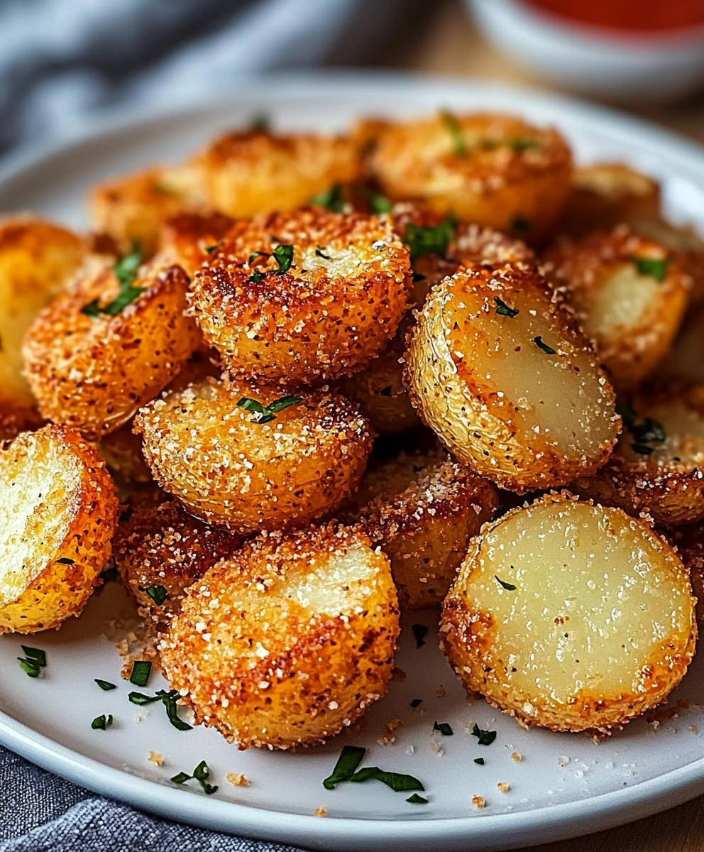 Crispy Garlic Parmesan Potatoes