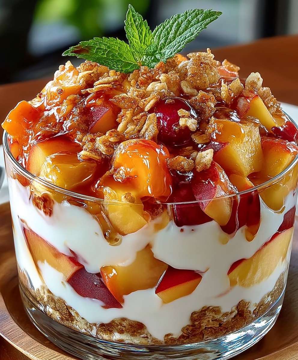 Peach cobbler cheesecake salad