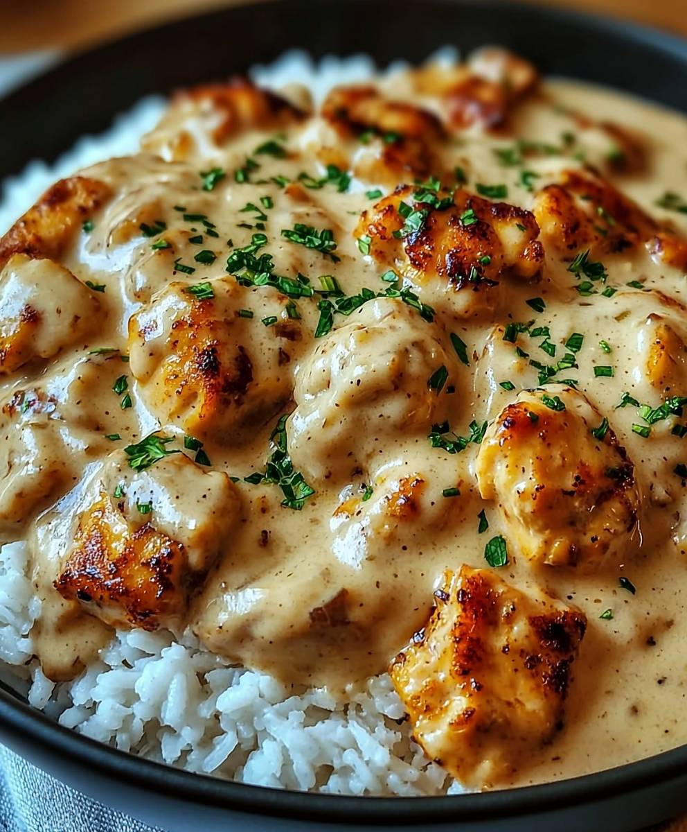 Creamy Smothered Chicken Rice