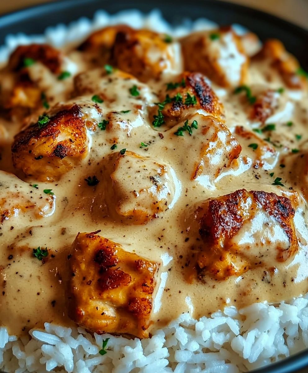 Creamy Smothered Chicken Rice