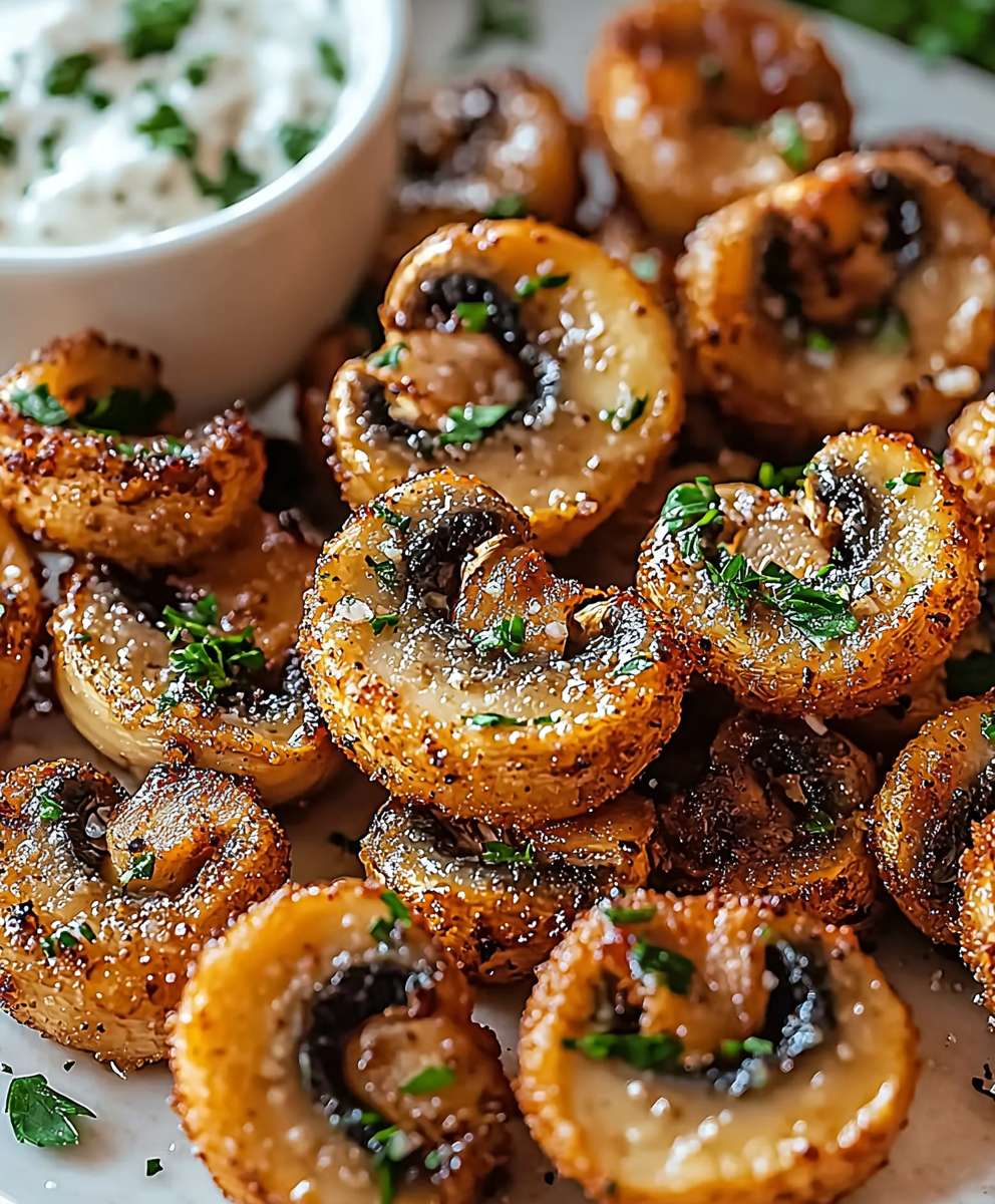 Air Fryer Ranch Mushrooms