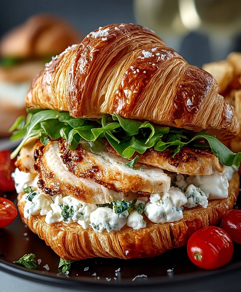 Chicken Caesar Croissant Sandwich