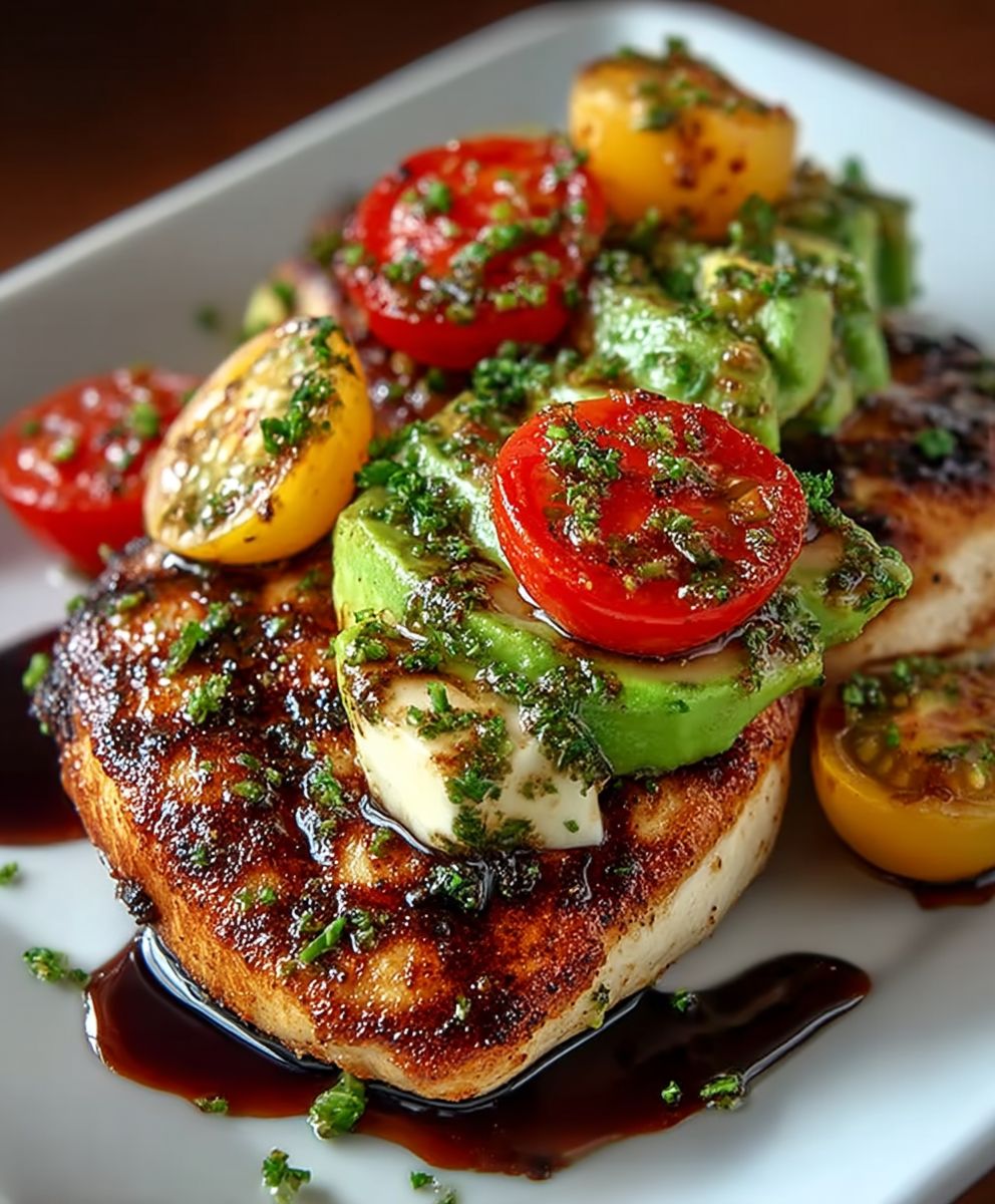 Avocado chicken grill