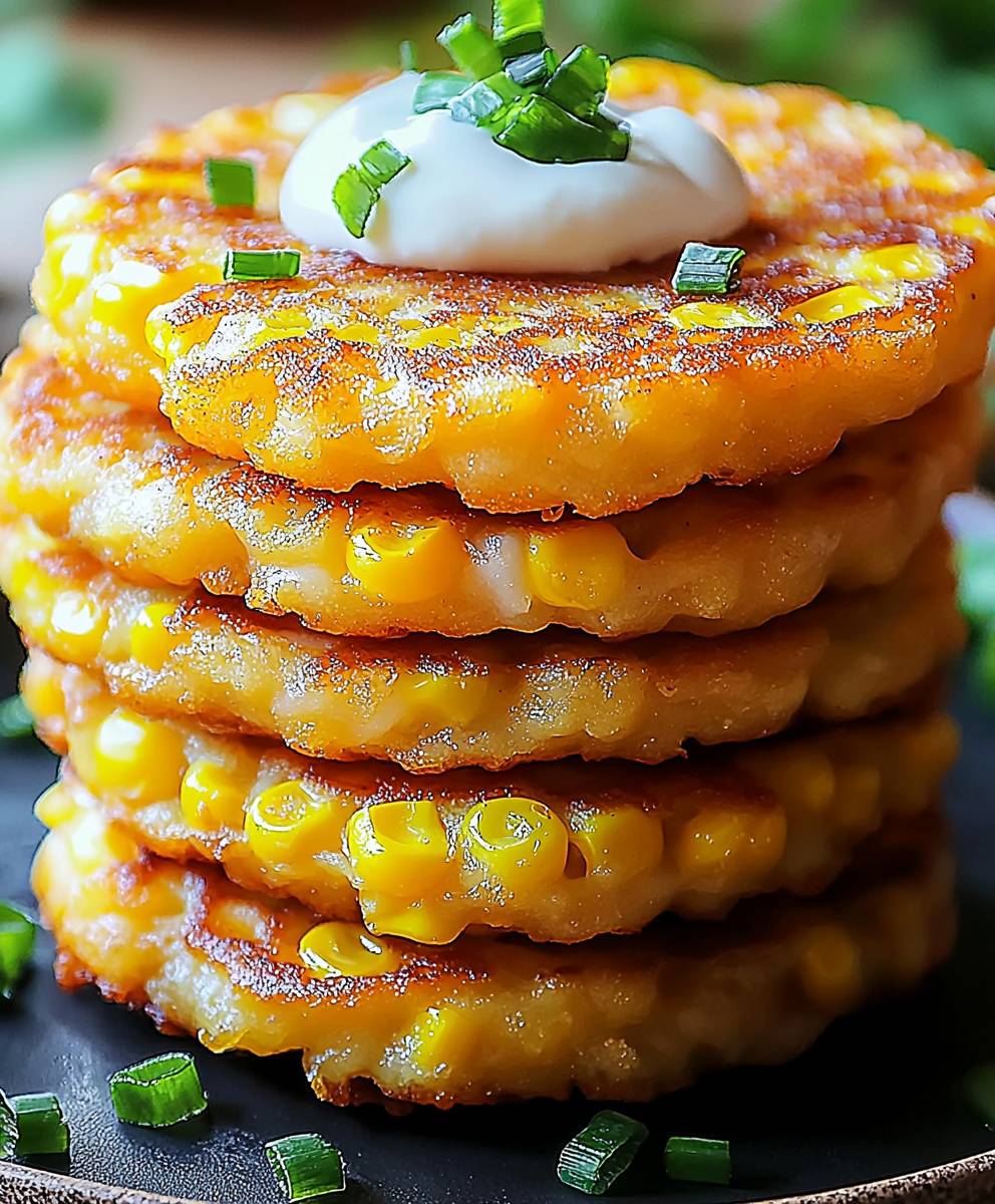 Cheesy Corn Fritters
