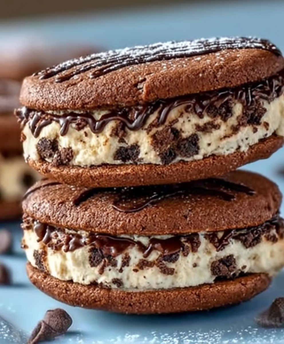 Brownie cookie dough sandwich