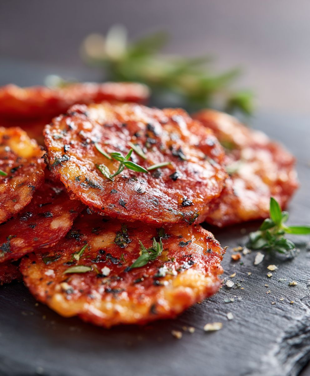 Keto Pepperoni Cheese Crisps
