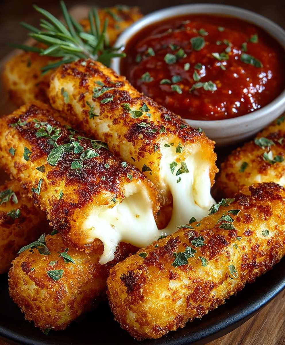 Crispy Golden Mozzarella Sticks
