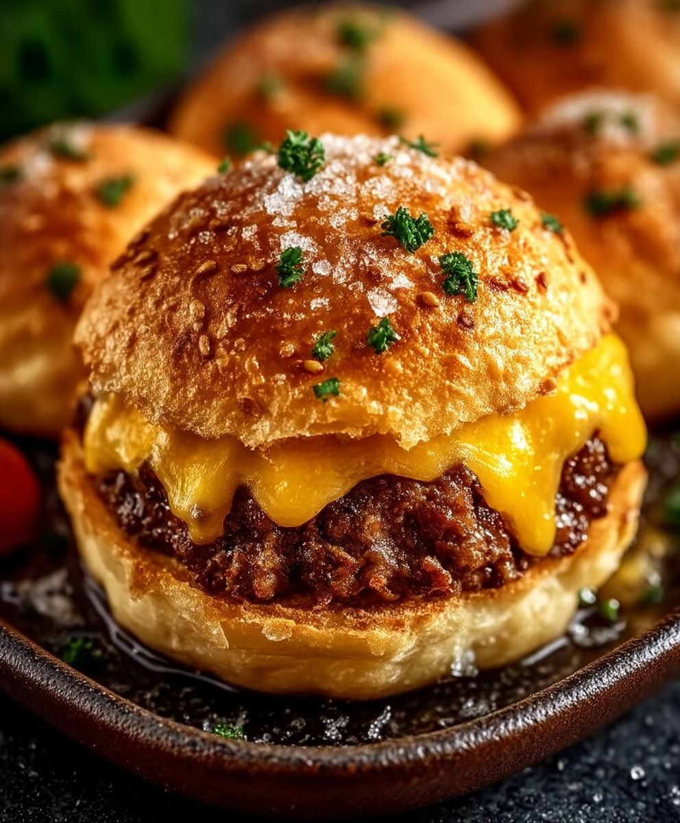 Garlic Parmesan Cheeseburger Bombs