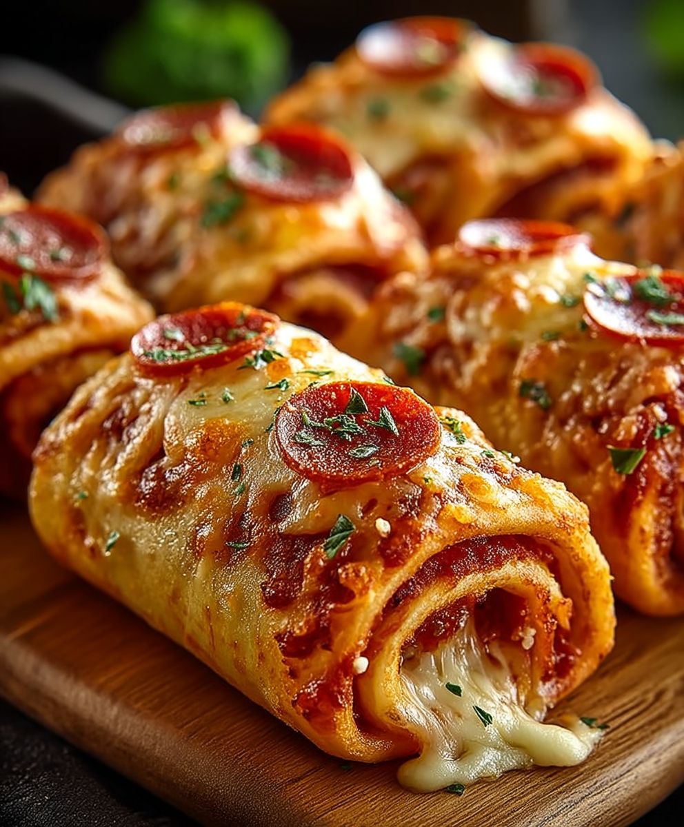 Cheesy Pepperoni Pizza Roll Ups