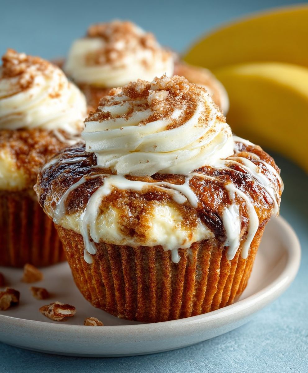 Banana Cream Cheese Muffins