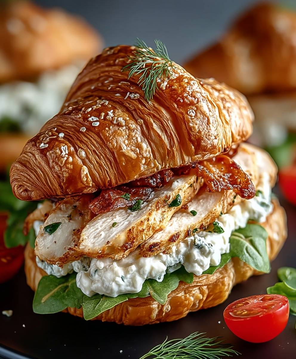 Chicken Caesar Croissant Sandwich