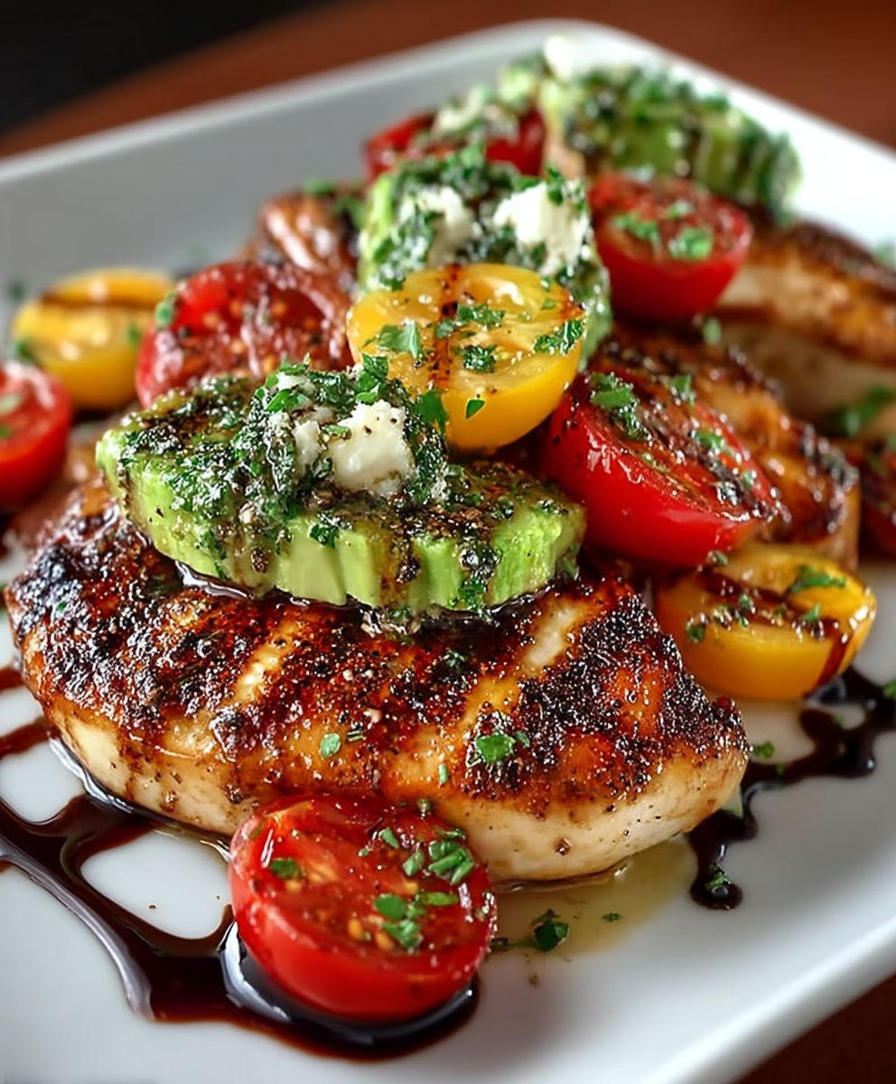 Avocado chicken grill