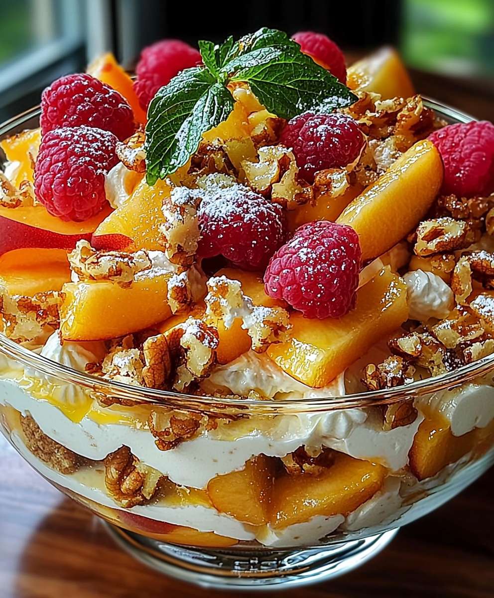 Peach Cobbler Cheesecake Salad