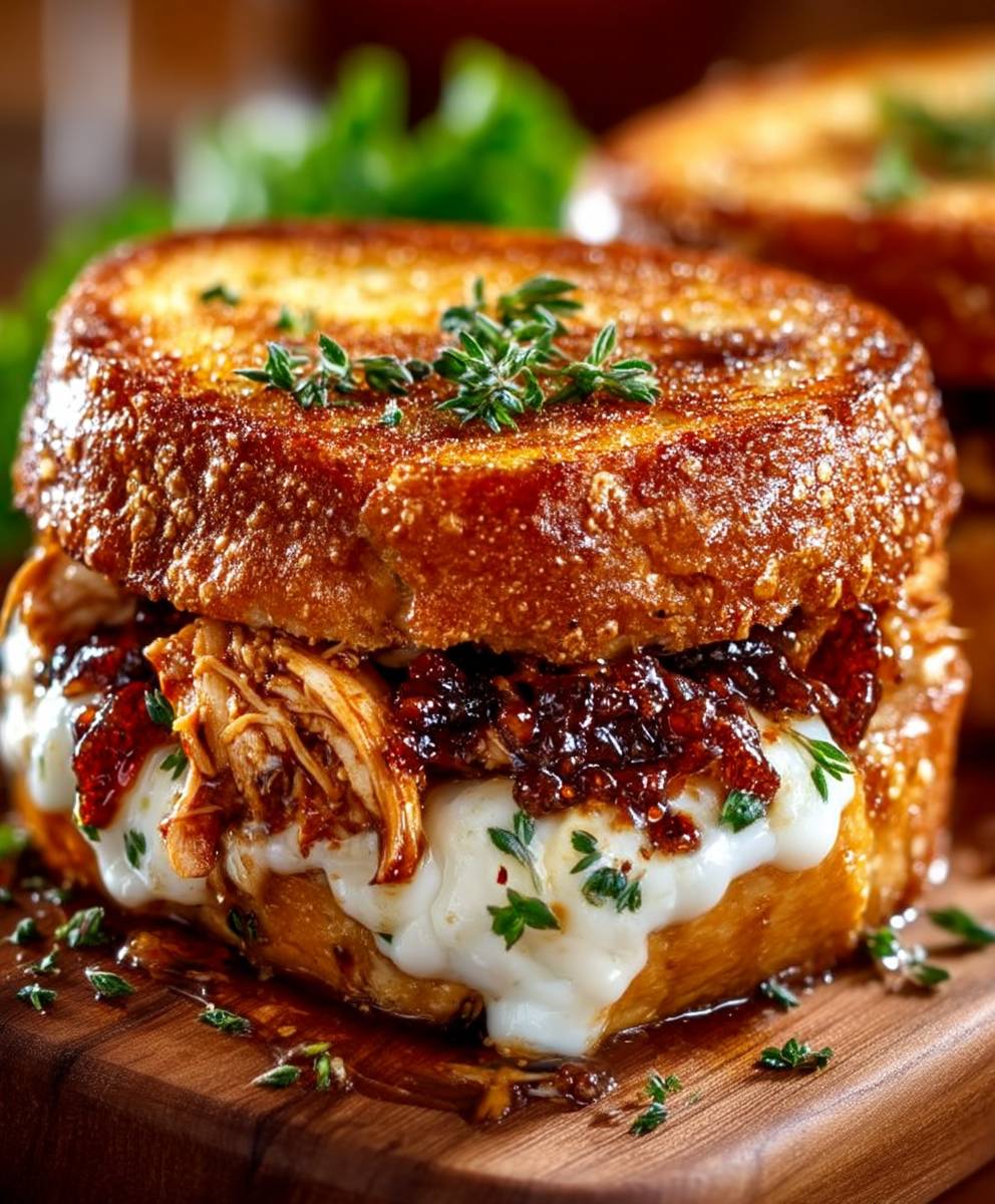 BBQ Chicken Grilled Cheese