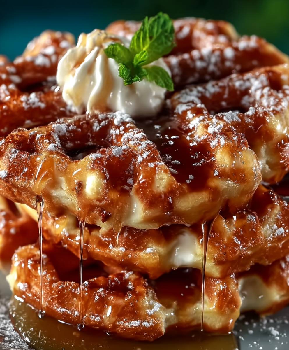 Apple fritter waffle donuts