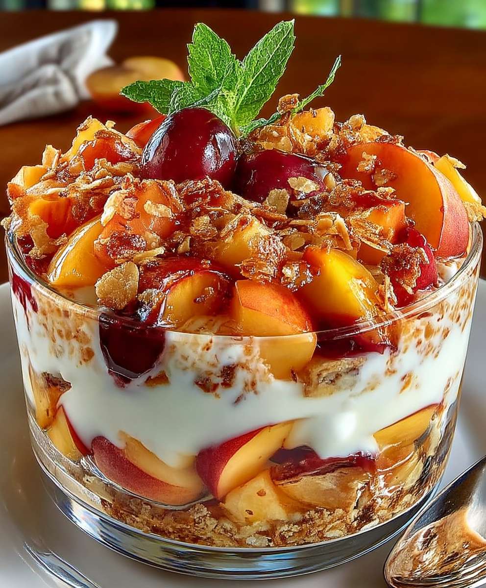 Peach cobbler cheesecake salad