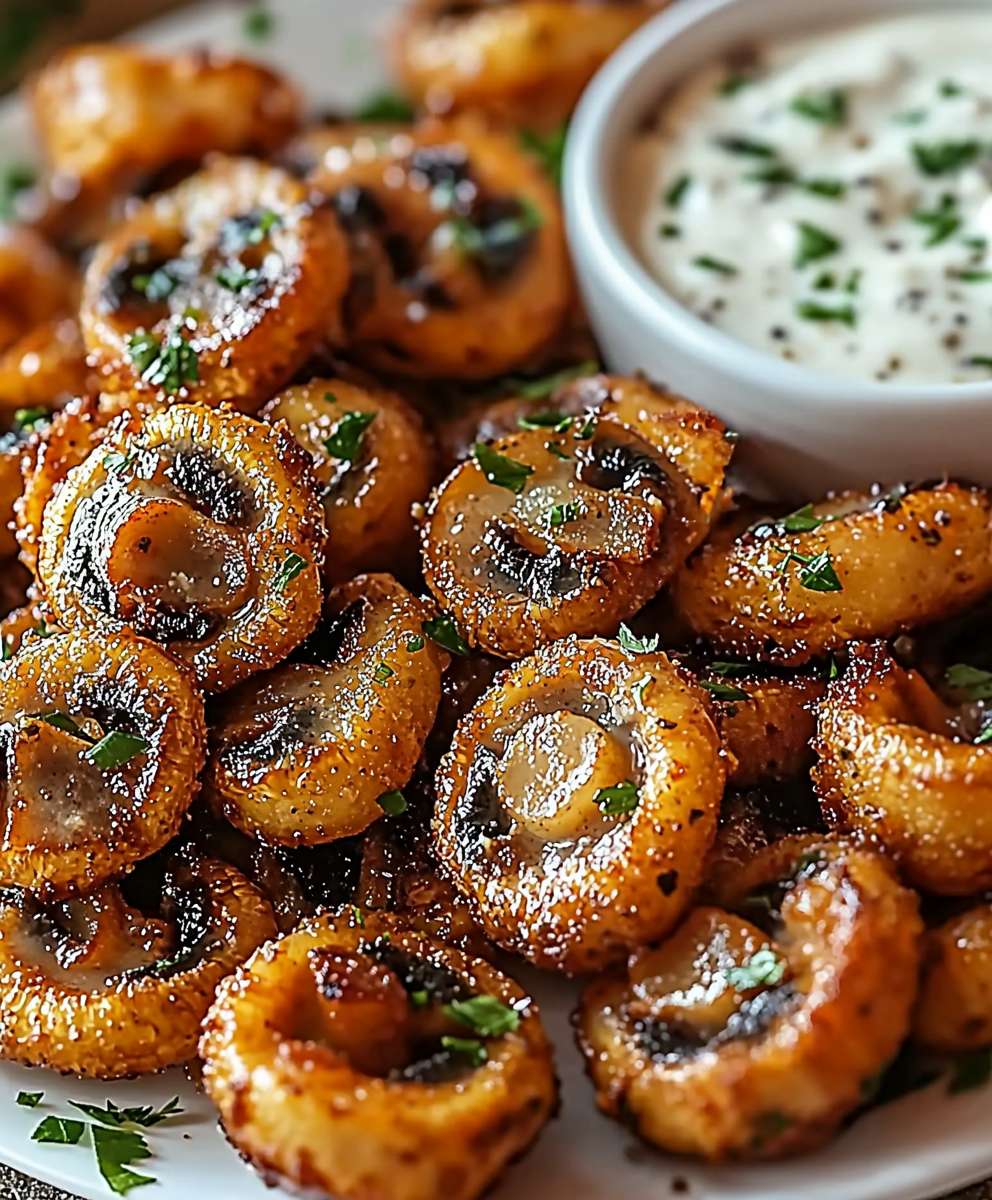 Air Fryer Ranch Mushrooms