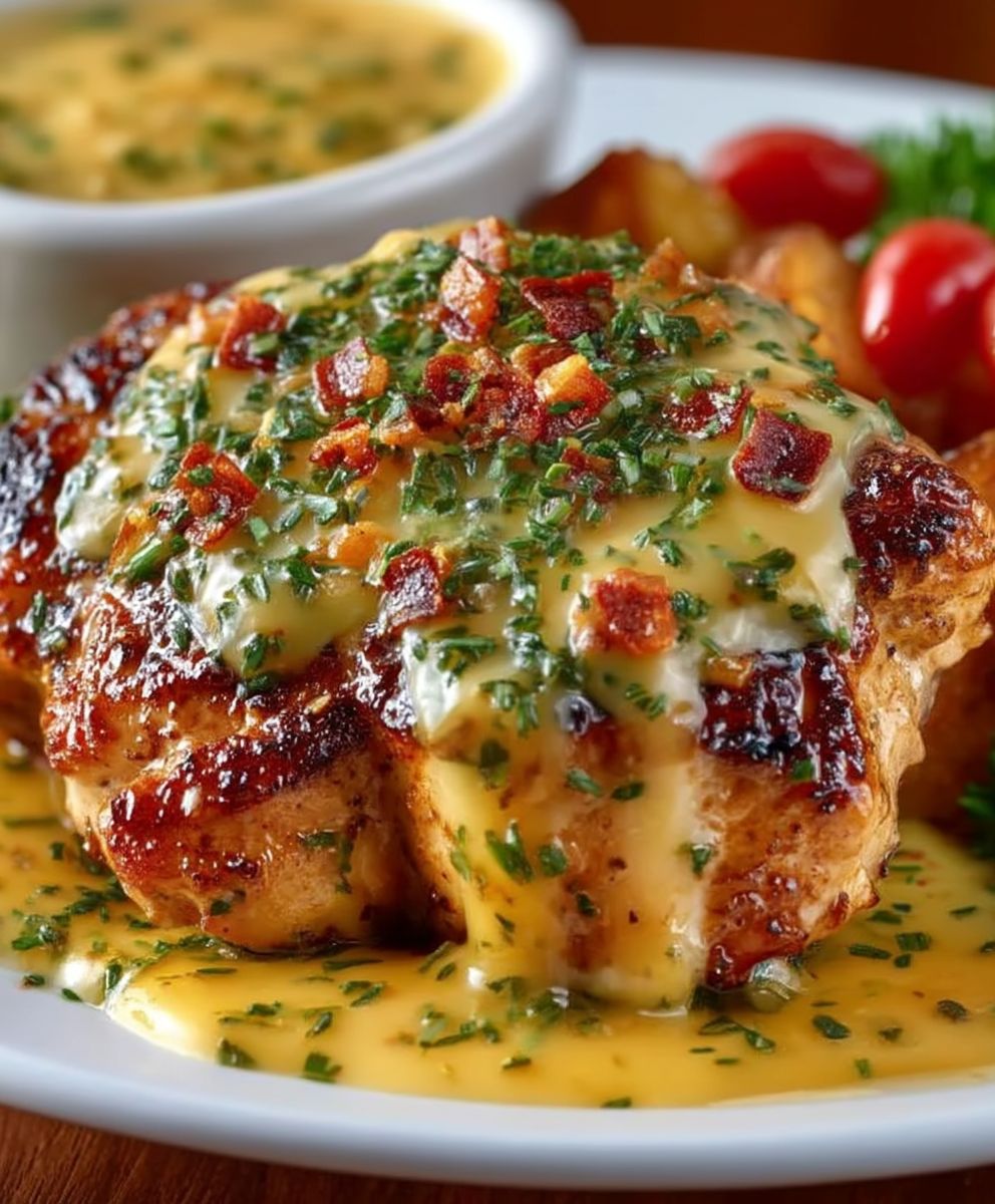 Smothered chicken jack cheese