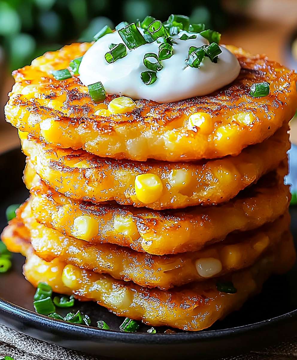 Cheesy Corn Fritters