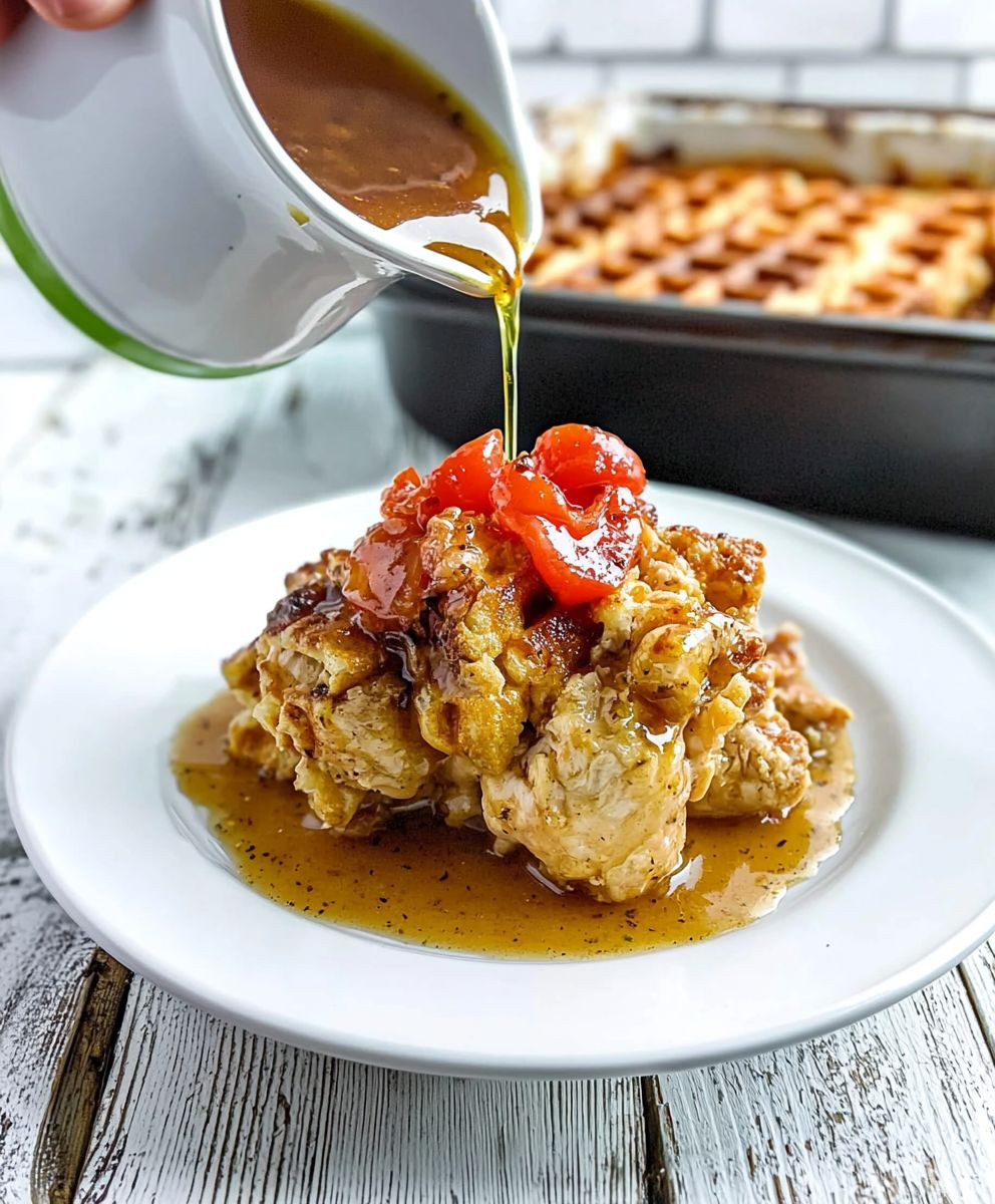 Chicken Waffle Casserole