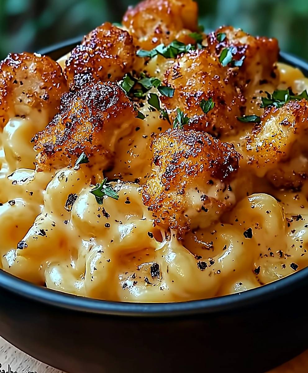 Honey Pepper Chicken Mac and Cheese